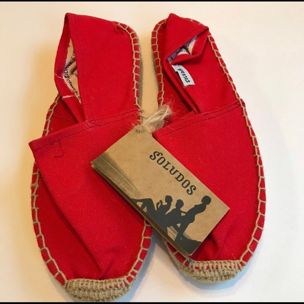 NEW! Soludos Espadrille Summer Brach Flat Slip On Sandal Sz 6.5